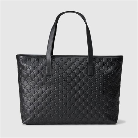 gucci rubber tote black|gucci tote black leather.